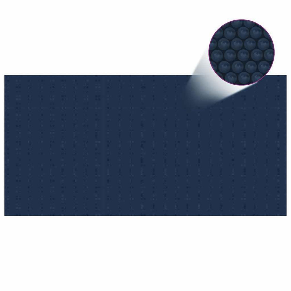 VIDAXL Film solaire de piscine flottant PE 400x200 cm Noir et bleu