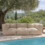 Voir la diapositive 4 : CONCEPT USINE Salon de jardin modulable 3 places beige en tissu déperlant PRAIANO
