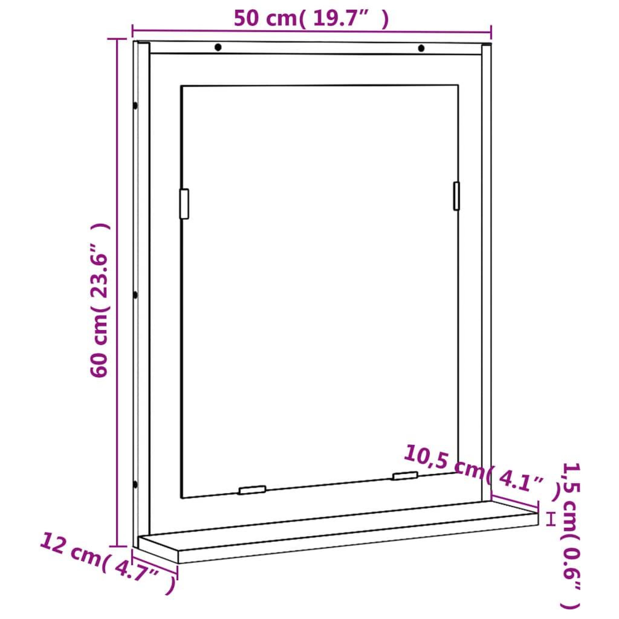 Voir la diapositive 6 : VIDAXL Miroir de salle de bain et etagere chene fume bois d'ingenierie