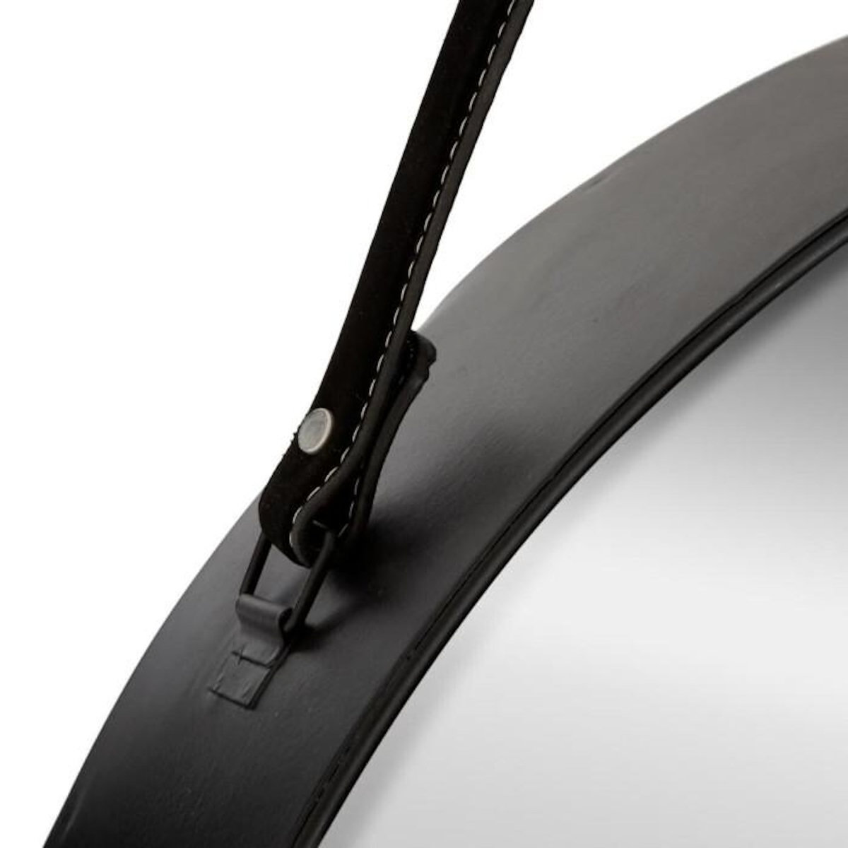 ATMOSPHERA Miroir Étagère en Métal  Belt  55cm Noir