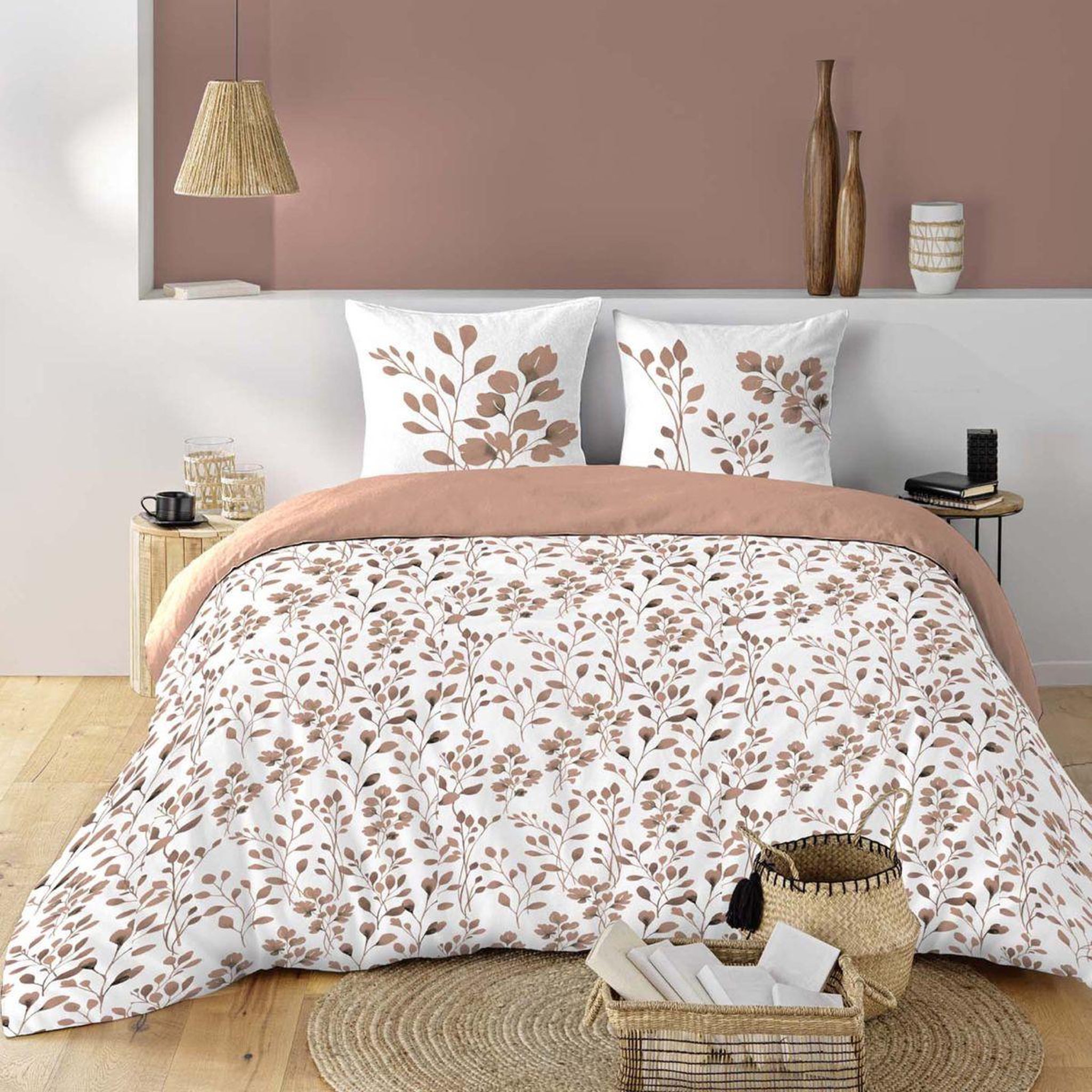 Douceur d'Intérieur Parure de lit 3 pièces  maiwen  240x220cm mocha