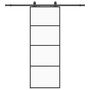 Voir la diapositive 2 : VIDAXL Porte coulissante kit de quincaillerie noir 76x205 cm verre ESG