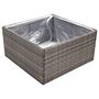 Voir la diapositive 3 : VIDAXL Jardiniere Gris 80x80x40 cm Resine tressee