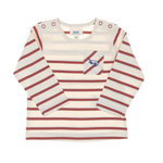 ELLE EST OU LA MER T-shirt Rose à Rayures Fille EOM Elorisa. Coloris disponibles : Rose