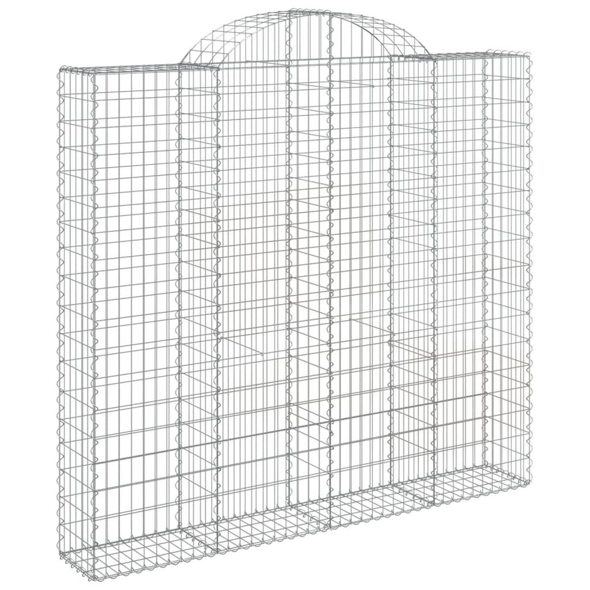 Voir la diapositive 3 : VIDAXL Paniers a gabions arques 9 pcs 200x50x180/200 cm Fer galvanise