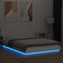 Voir la diapositive 4 : VIDAXL Cadre de lit avec lumieres LED sans matelas blanc 140x190 cm