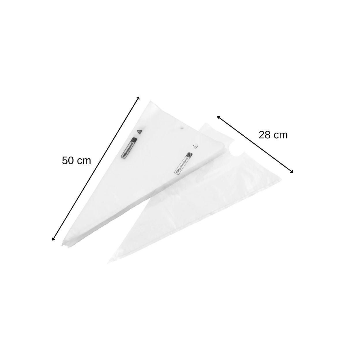 Fackelmann Set de 100 poches à douilles professionnelles jetables 50 cm et Verre doseur transparent en plastique 1 litre FM Professional