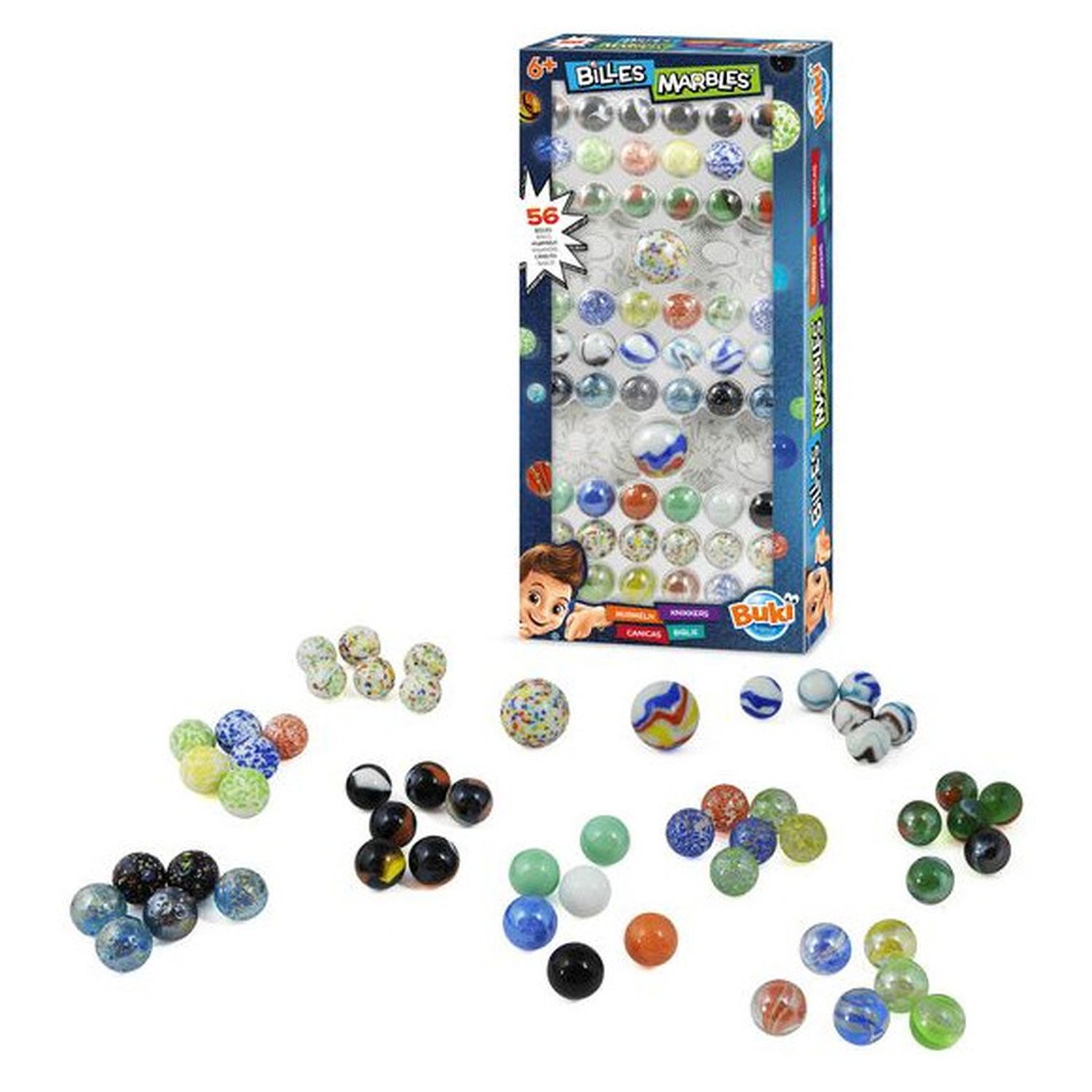 Voir la diapositive 2 : BUKI Coffret de 56 billes