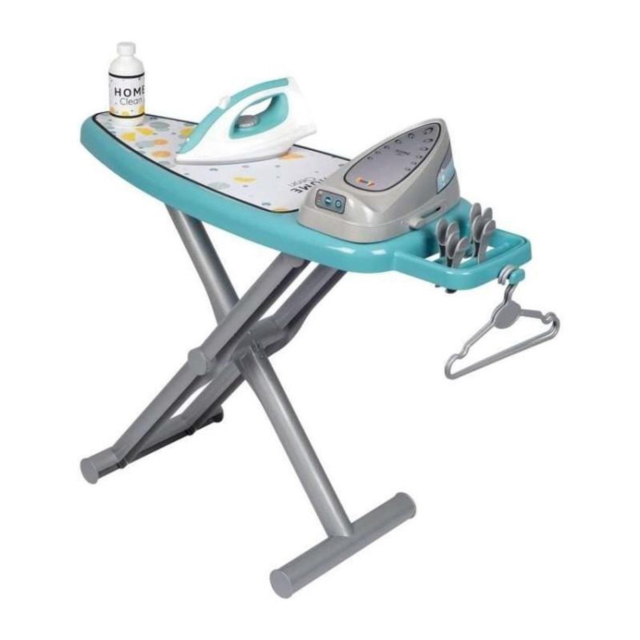 Voir la diapositive 2 : SMOBY Smoby - Planche a repasser avec station vapeur + 9 accessoires - Jeux d'imitation ménage - H48cm - Fabrication Française - Dé