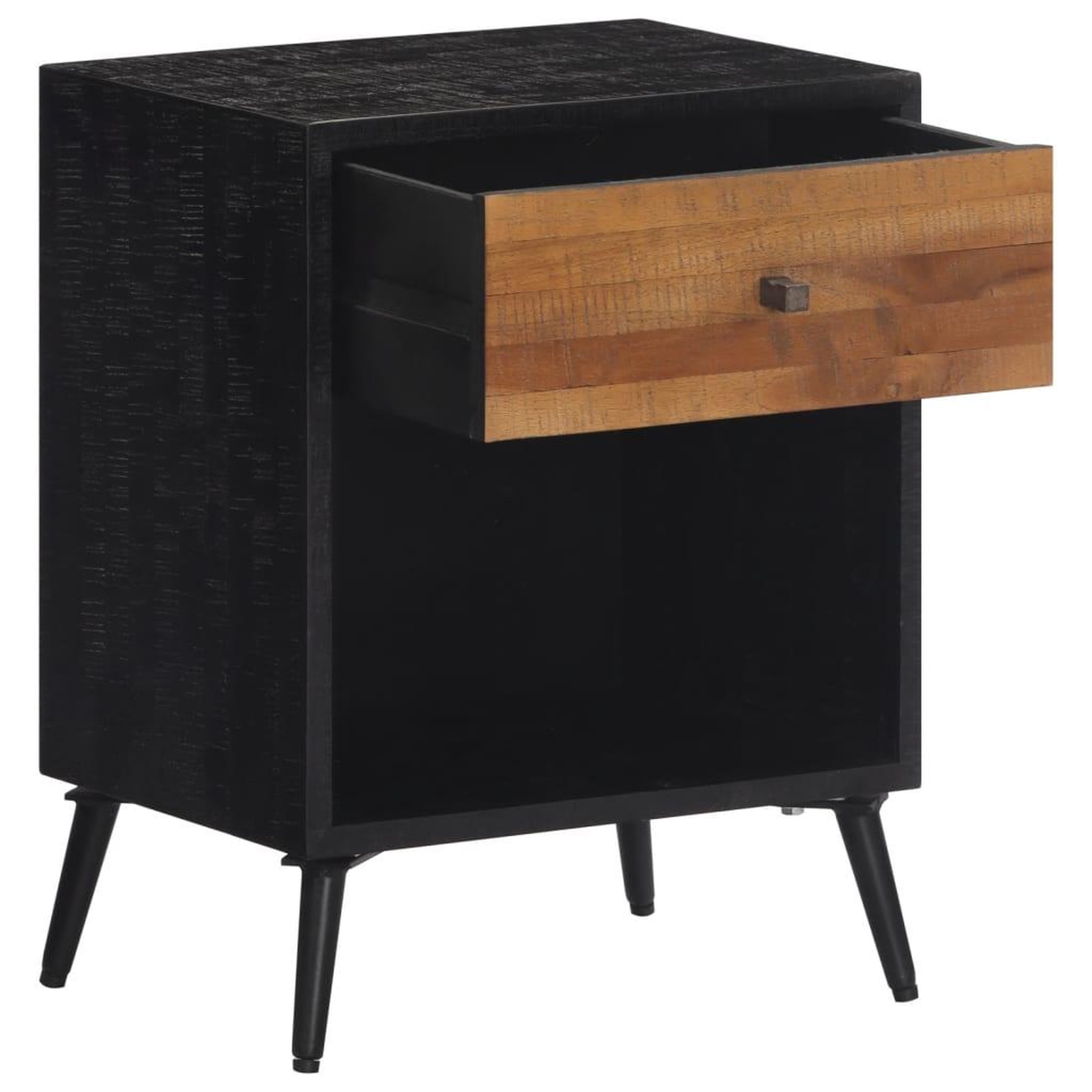 Voir la diapositive 2 : VIDAXL Table de chevet 40x30x50 cm bois massif de teck