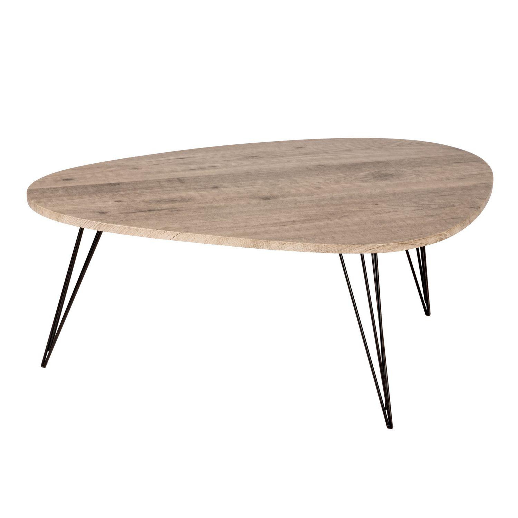 ATMOSPHERA Table basse design industriel neile - l. 112 x h. 40 cm - noir
