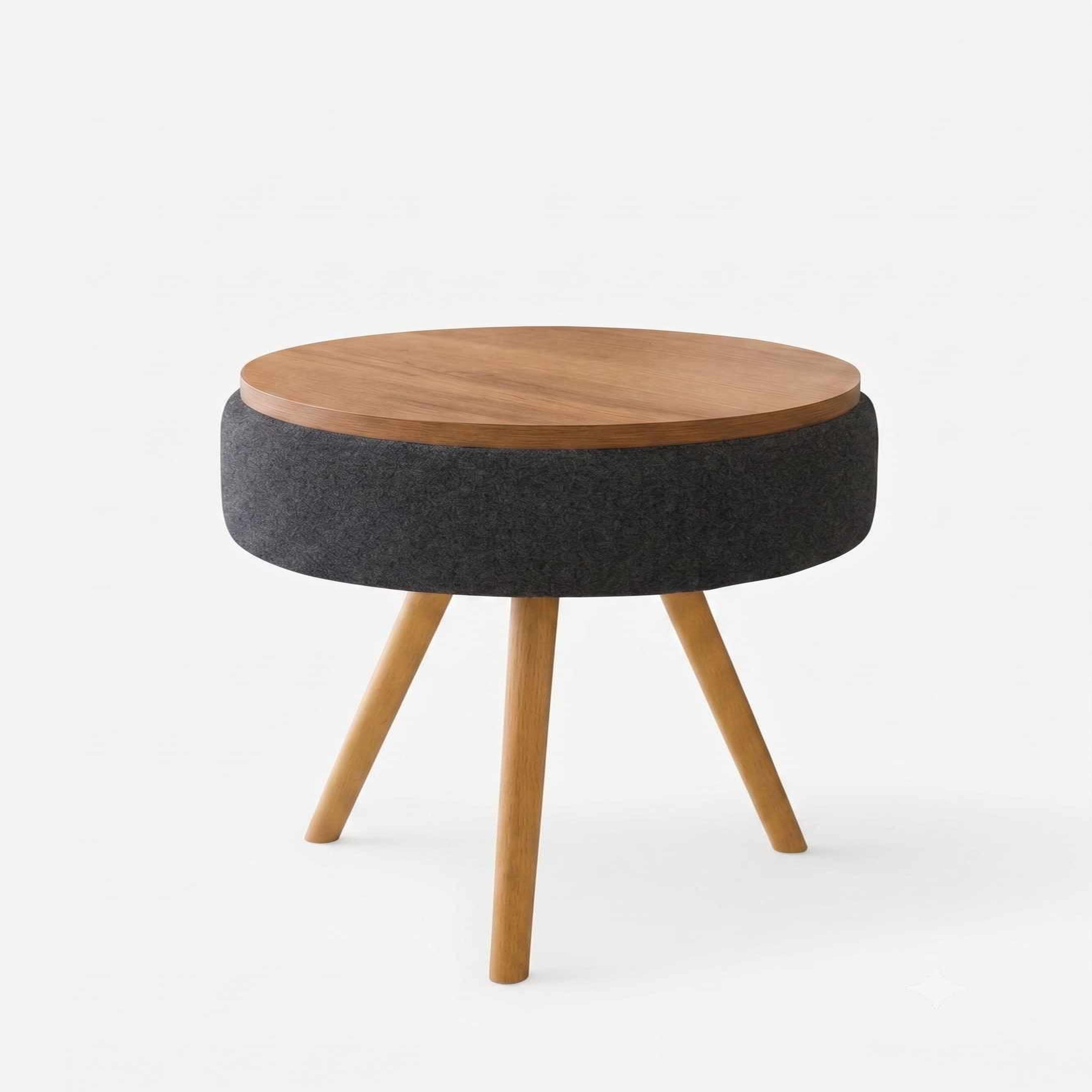 Habitat et Jardin Table d'Appoint en bois   Zgn   - Ø33 x 45 cm - Blanc