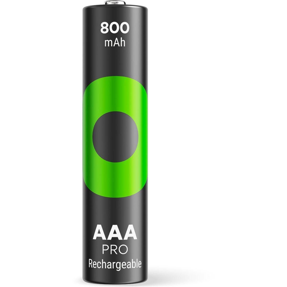 GP BATTERIES Pile rechargeable AAA ReCyckO PRO lot de 4 800mAh