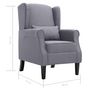 Voir la diapositive 6 : VIDAXL Fauteuil gris fonce tissu