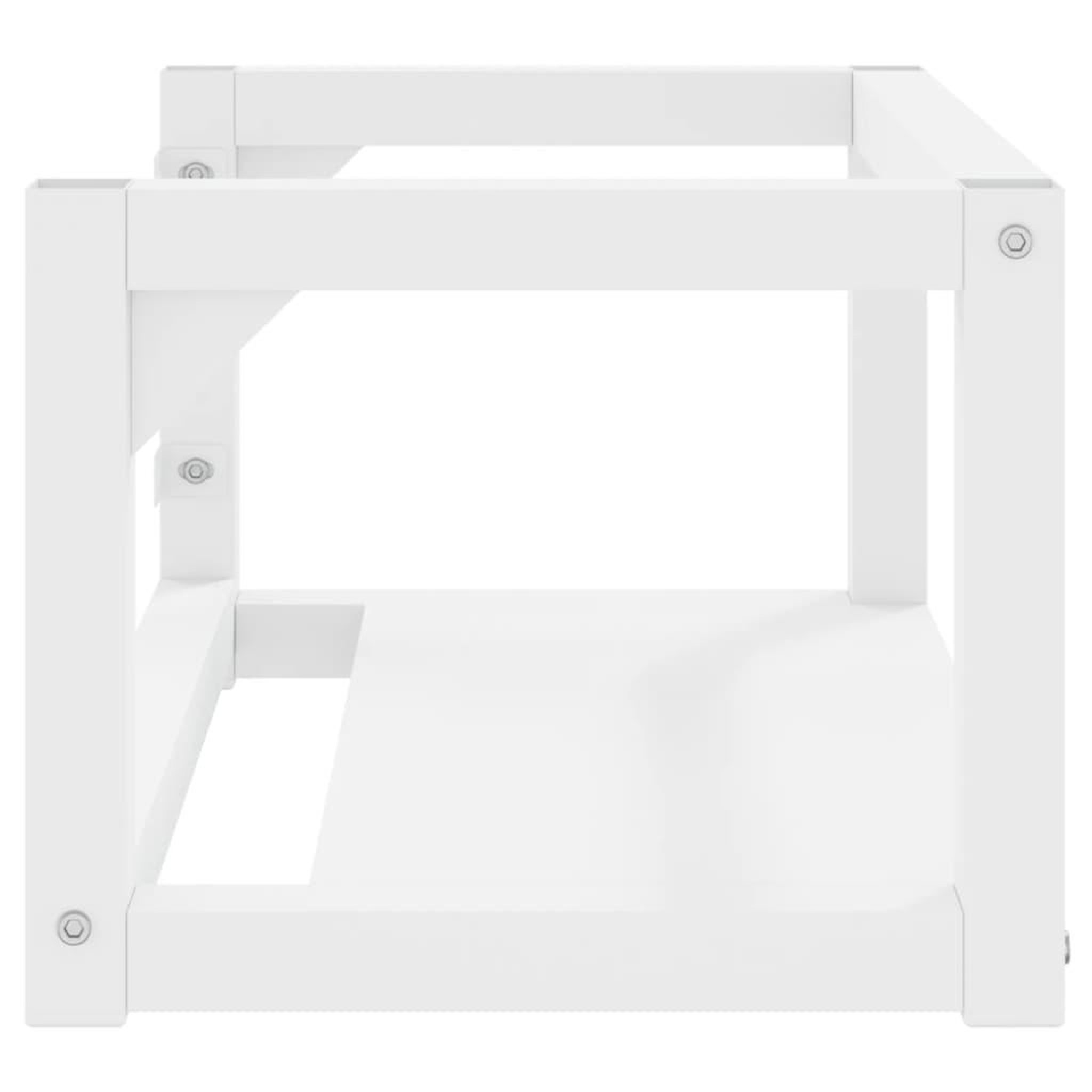 Voir la diapositive 4 : VIDAXL Cadre de lavabo de salle de bain mural Blanc 59x38x31 cm Fer