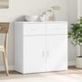 Voir la diapositive 3 : VIDAXL Buffet blanc 79x38x80 cm bois d'ingenierie