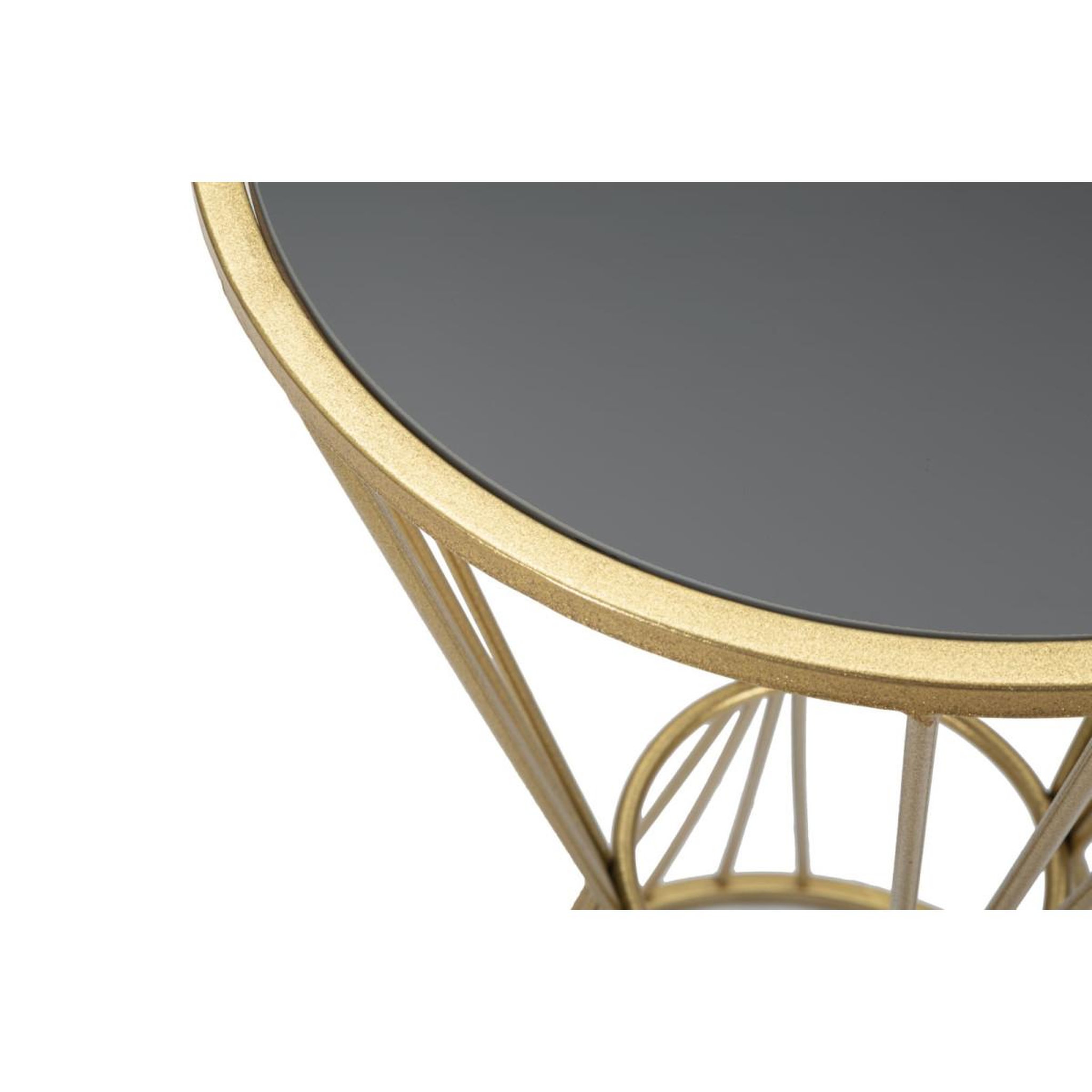 Voir la diapositive 4 : Paris Prix Table d'Appoint en Métal  Super  80cm Or