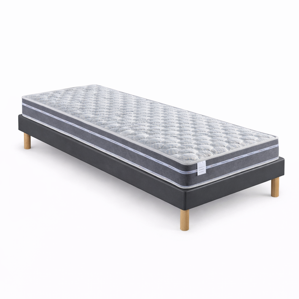 PROVENCE LITERIE Ensemble Sommier Tapissier et Matelas Ferme Très Respirant
