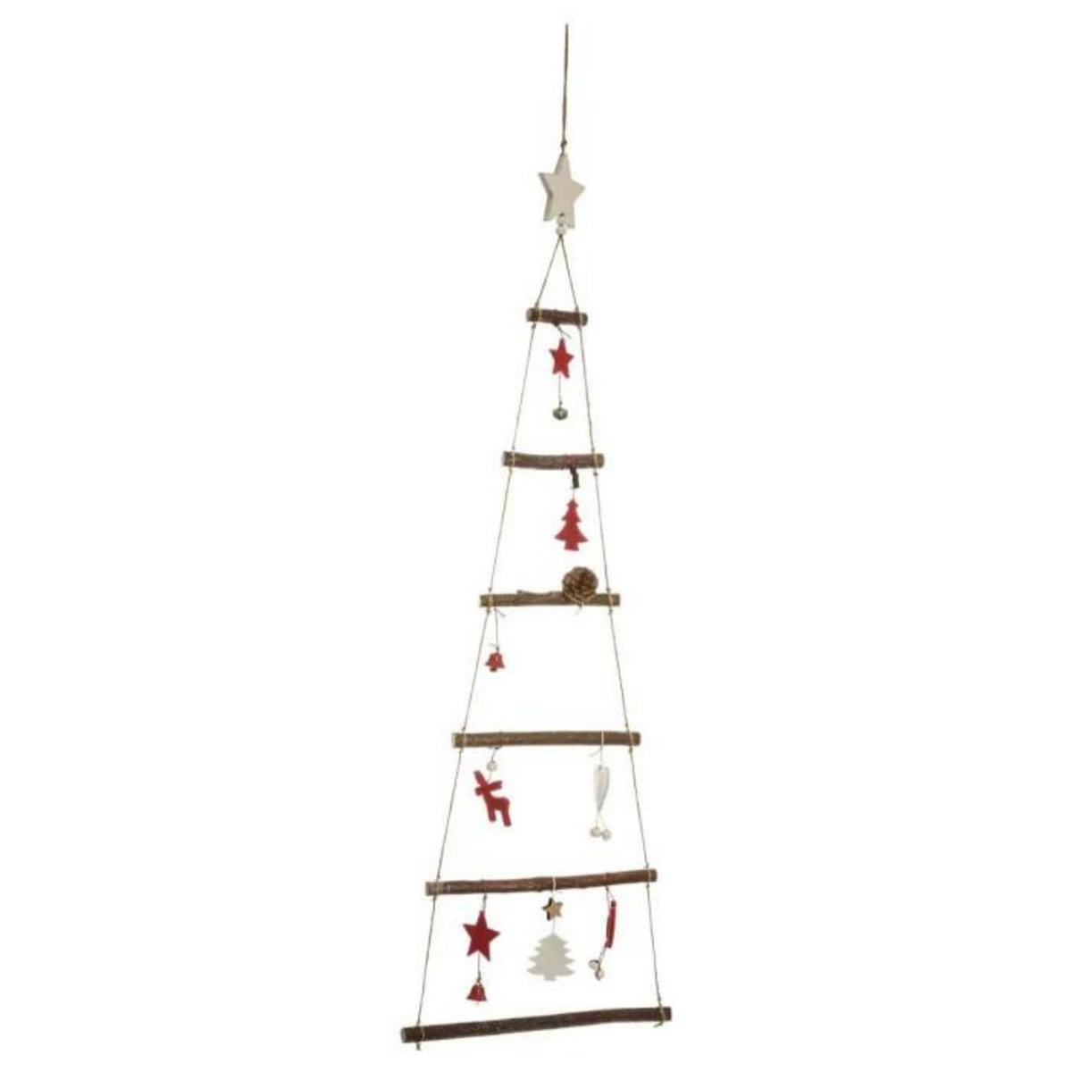 ATMOSPHERA Sapin de Noël Mural  Première Étoile  88cm Naturel