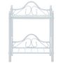 Voir la diapositive 2 : VIDAXL Table de chevet Acier et verre trempe 45 x 30,5 x 60 cm Blanc