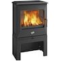 Voir la diapositive 1 : Godin Poêle à bois fonte 5kw noir - 388150PEINTANTHRACITE