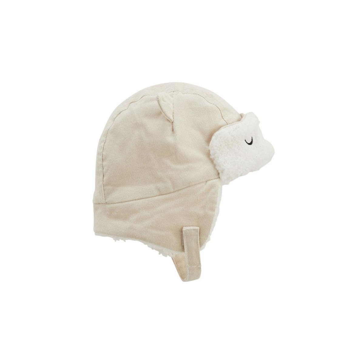 Petit Béguin Chapka bébé en velours côtelé Gribouille
