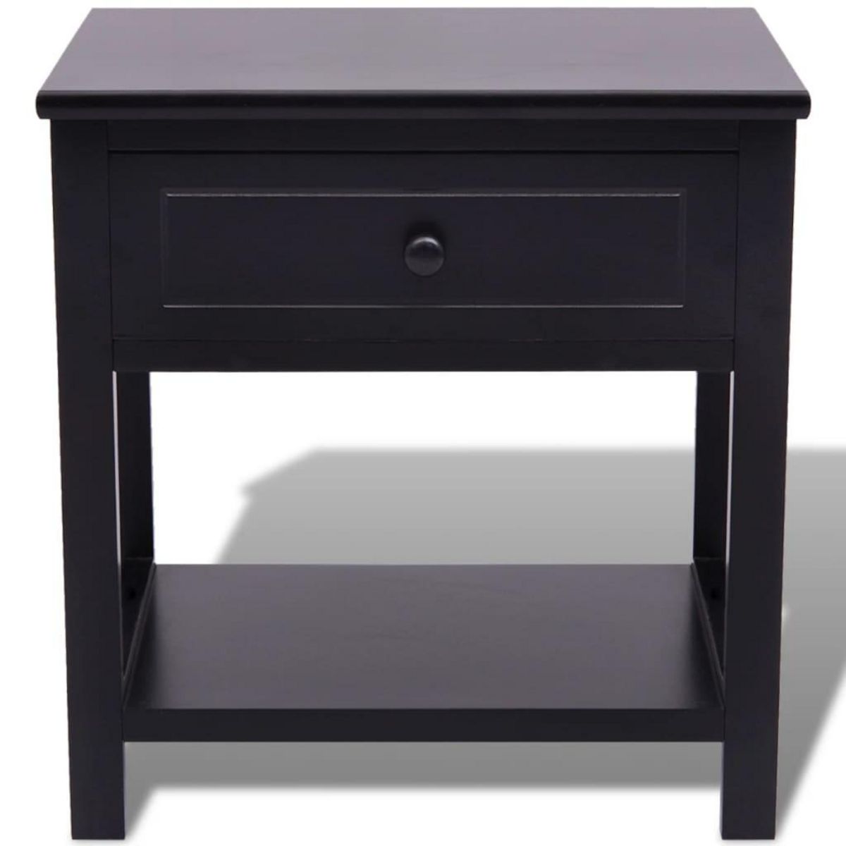 VIDAXL Table de chevet Bois Noir