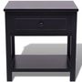 Voir la diapositive 3 : VIDAXL Table de chevet Bois Noir