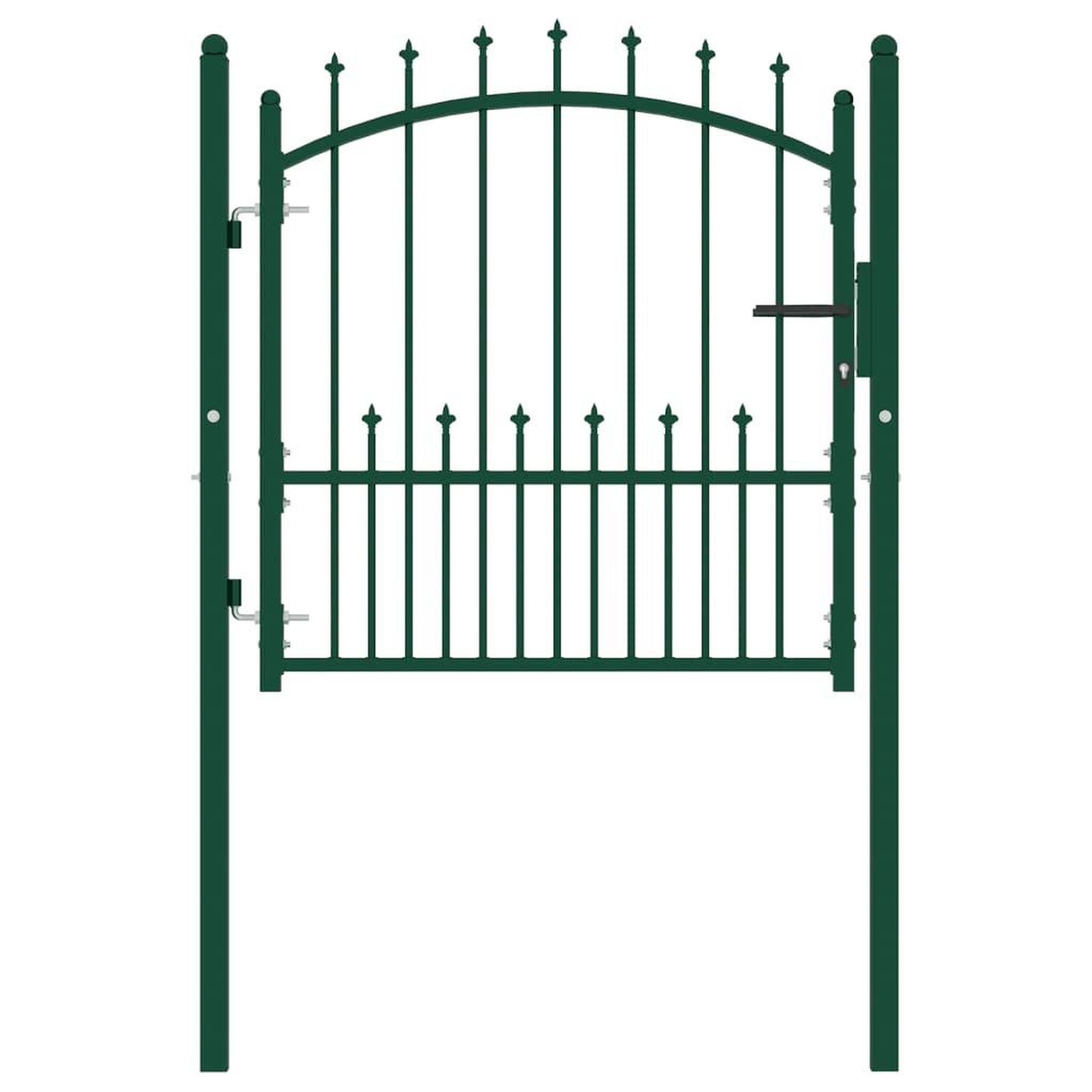 VIDAXL Portail de cloture avec pointes Acier 100x100 cm Vert