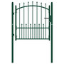 Voir la diapositive 1 : VIDAXL Portail de cloture avec pointes Acier 100x100 cm Vert