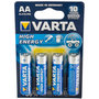 Voir la diapositive 2 : Varta Lot de 4 piles Alcalines AA / LR6 Varta High Energy