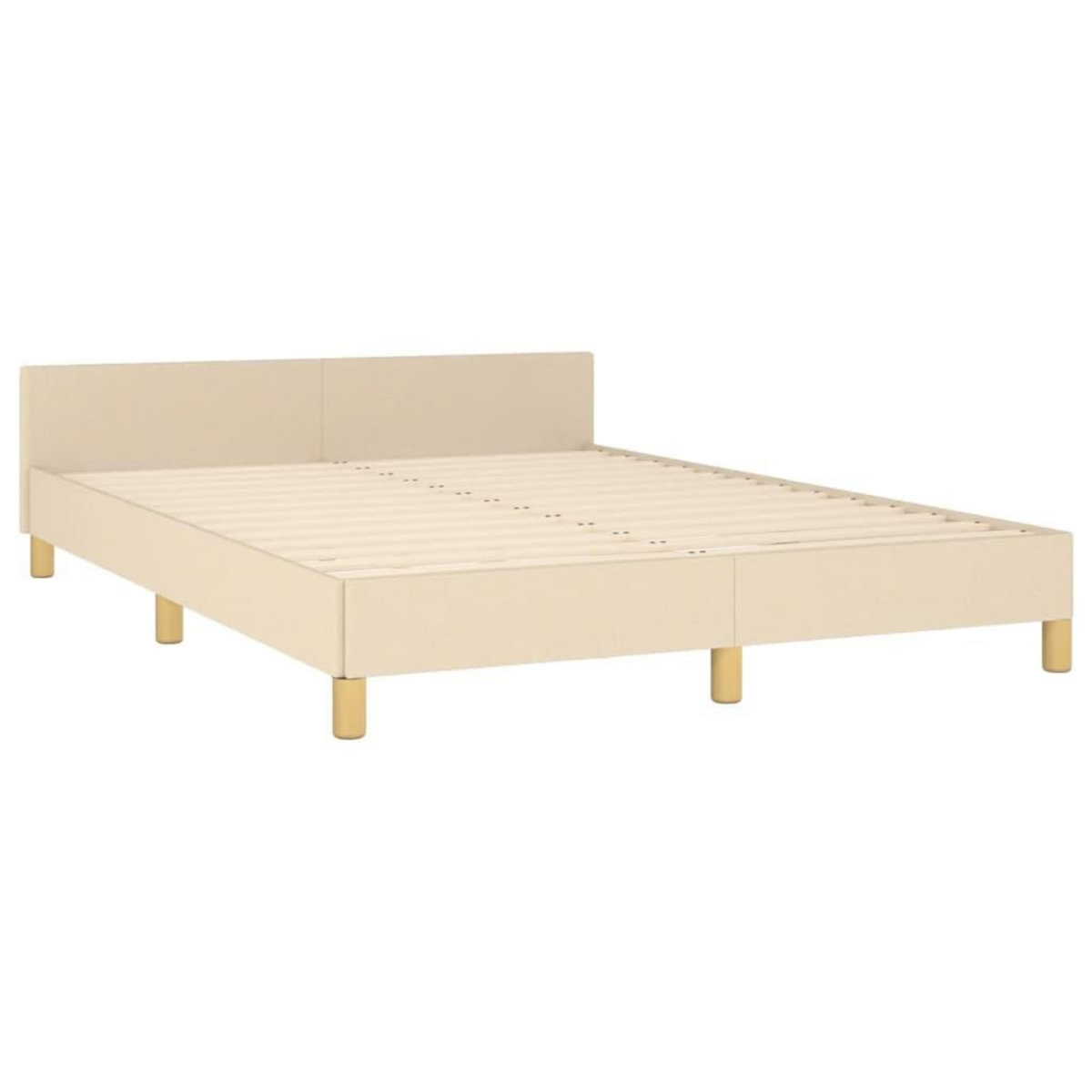 VIDAXL Cadre de lit sans matelas creme 140x200 cm tissu