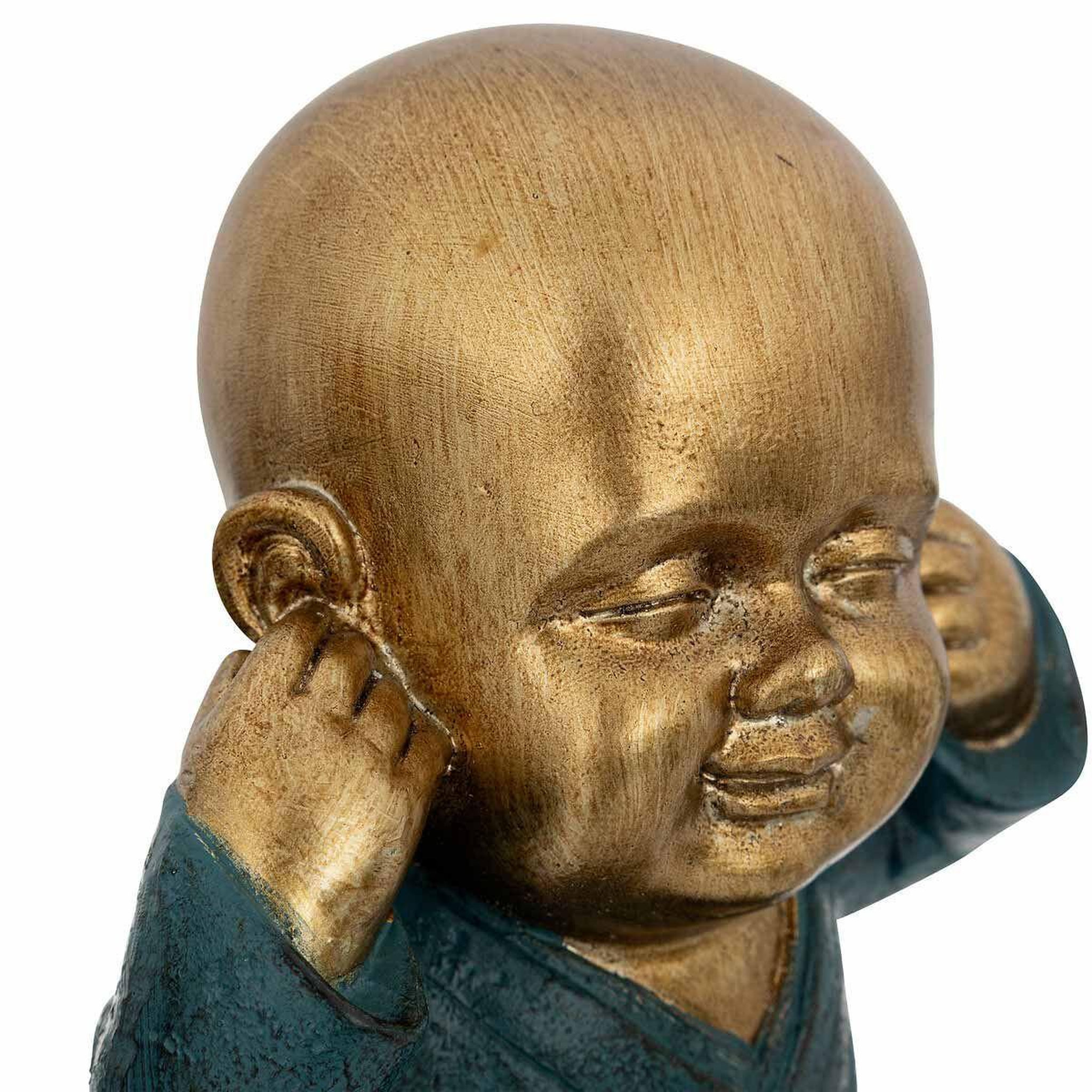 Voir la diapositive 5 : ATMOSPHERA Lot de 3 statuettes déco bouddha  sagesse  21cm or