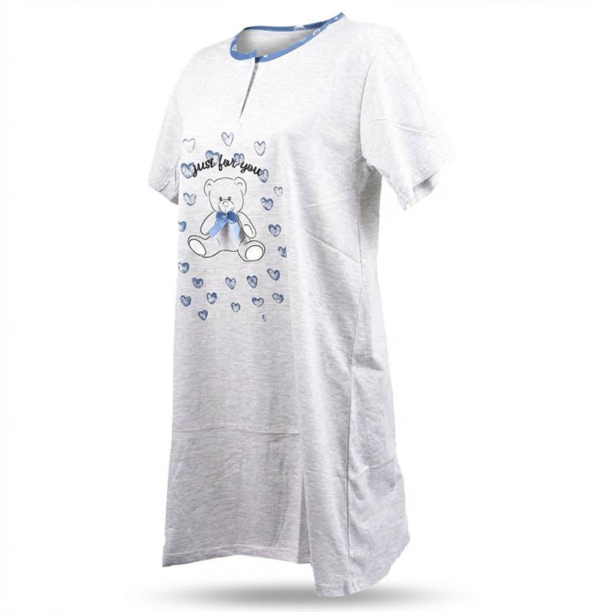 OZABI OZABI Chemise de Nuit Femme Microfibre OURSON Manches Courtes