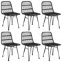 Voir la diapositive 4 : VIDAXL Ensemble a manger de jardin 7 pcs Noir Resine tressee