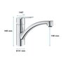 Voir la diapositive 5 : Grohe GROHE Mitigeur monocommande Evier Start Chrome 31138002