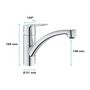 Voir la diapositive 5 : Grohe GROHE Mitigeur monocommande Evier Start Chrome 31138002