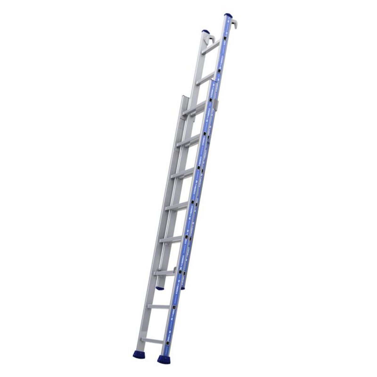 TUBESCA Échelle Platinium coulisse à main 2 plans 2,34x4,02m à crochets TUBESCA COMABI 02422708 002