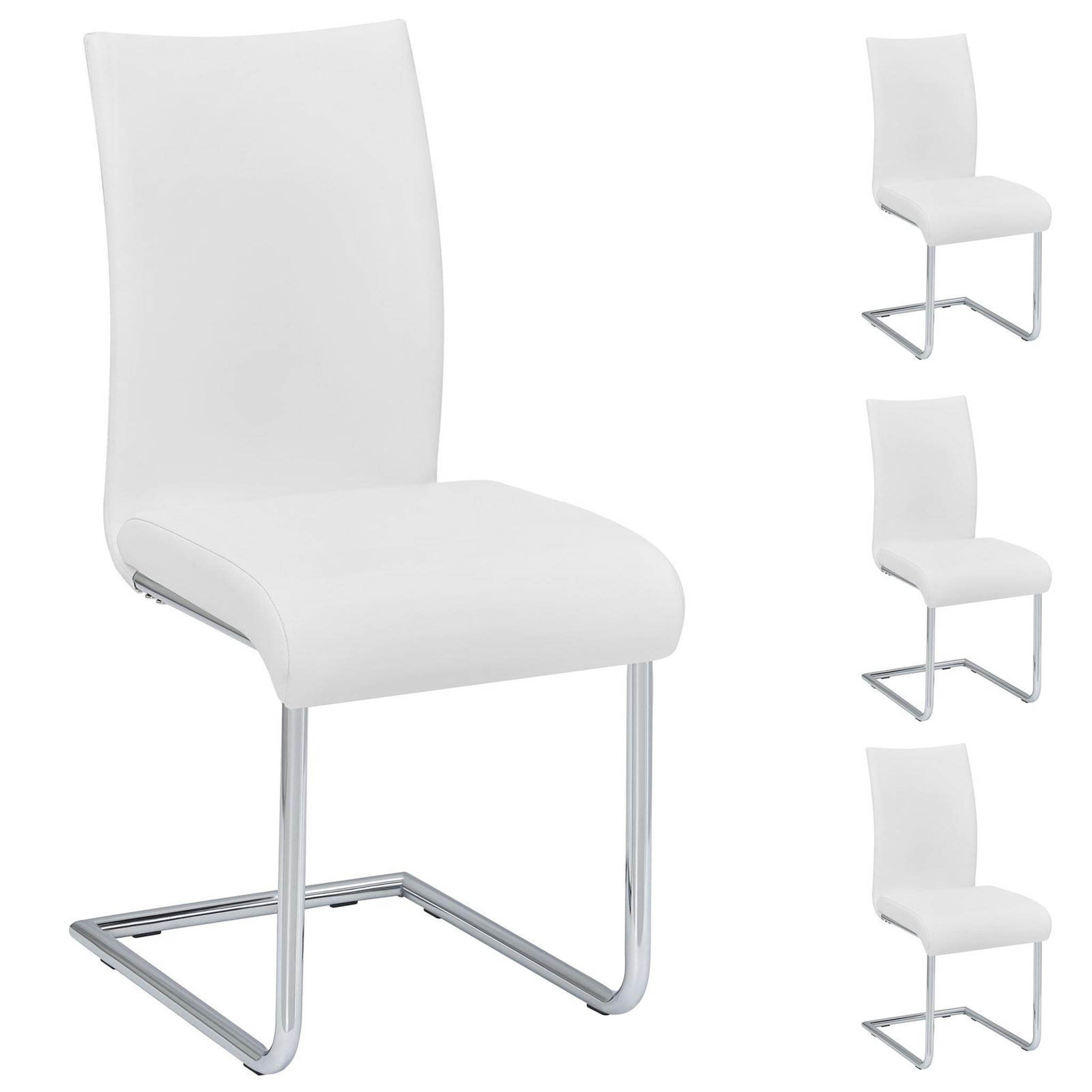 Voir la diapositive 1 : IDIMEX Lot de 4 chaises aladino, en synthétique