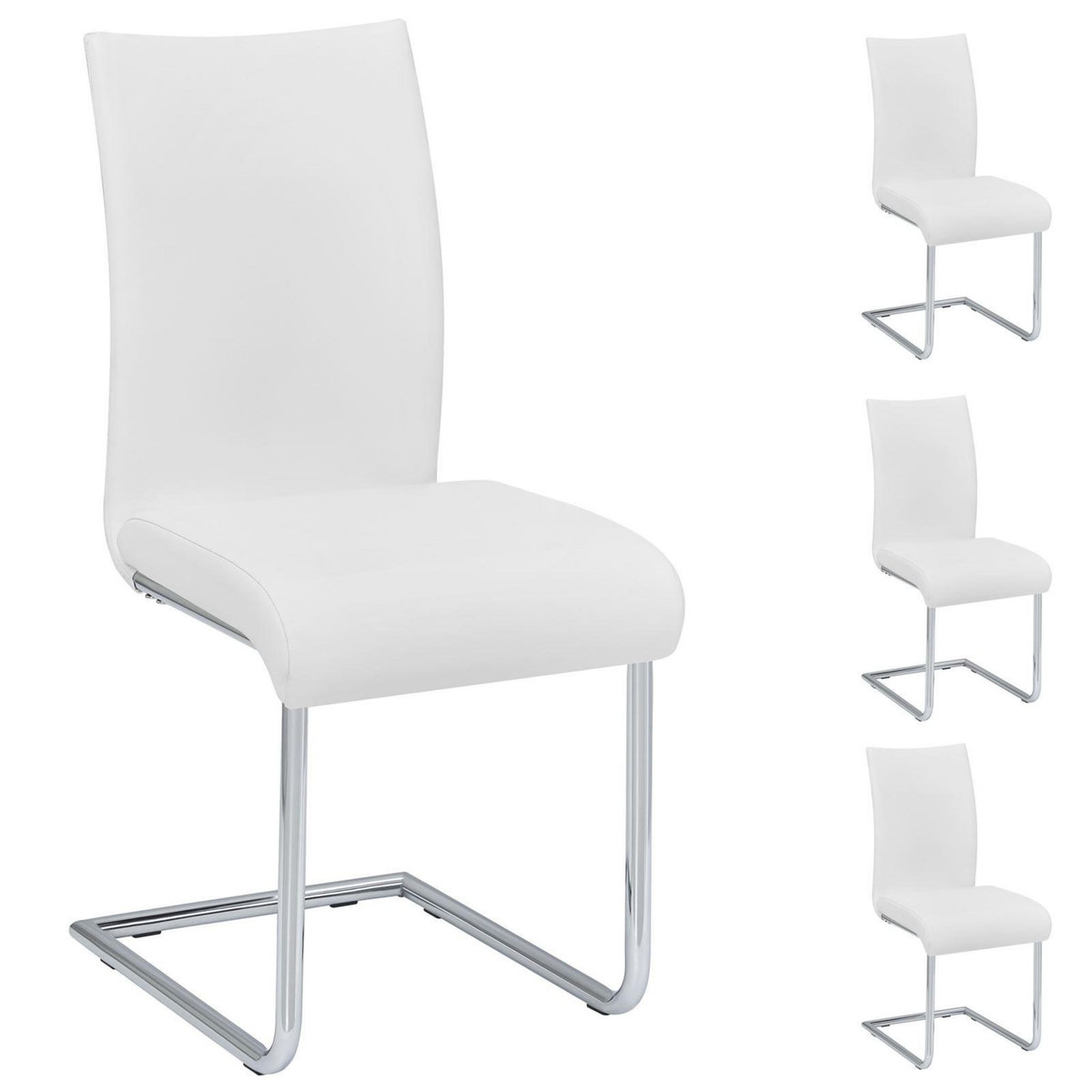 IDIMEX Lot de 4 chaises ALADINO, en synthétique