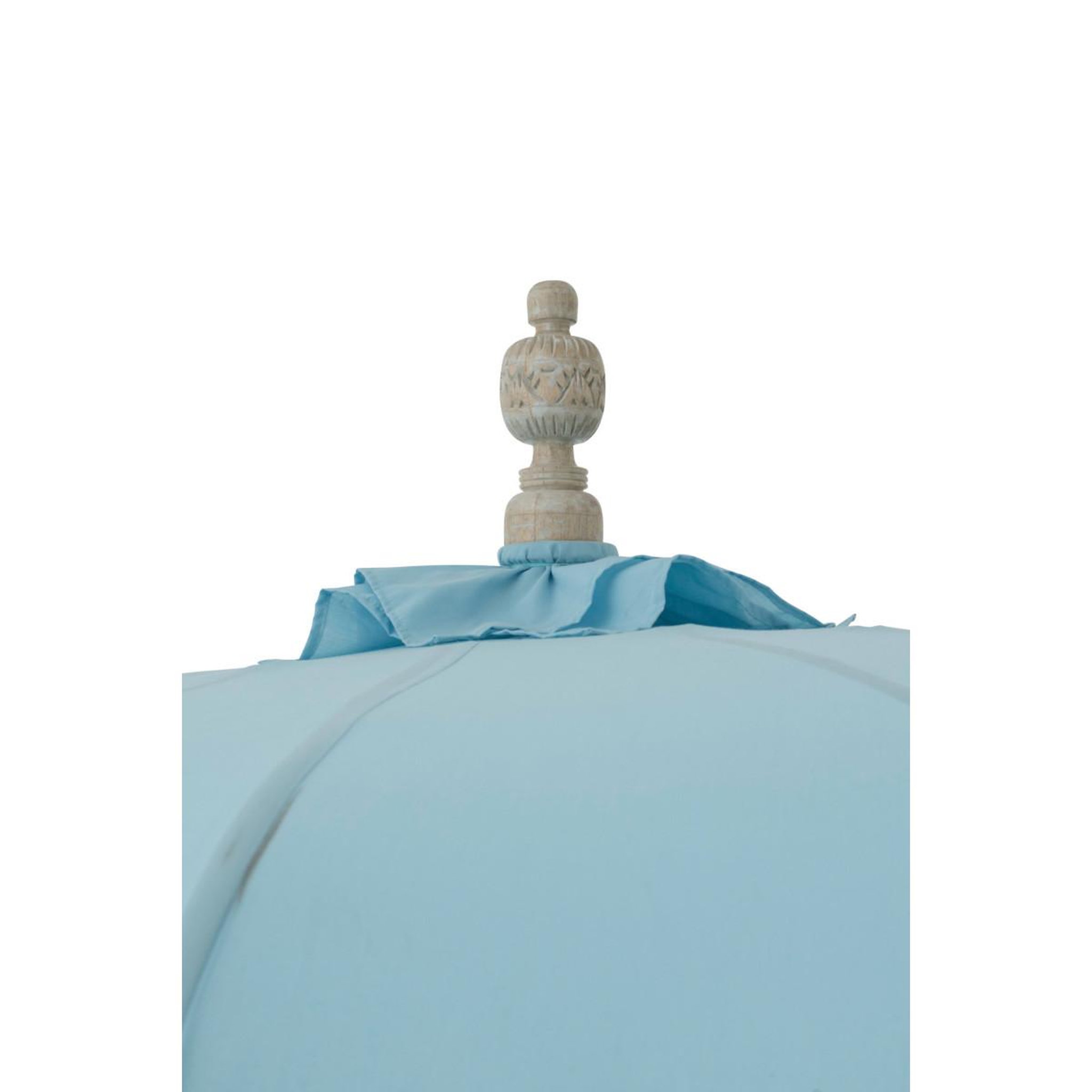 Voir la diapositive 4 : J-LINE Parasol rond à franges  bobbi  200cm bleu