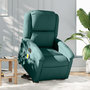 Voir la diapositive 1 : VIDAXL Fauteuil inclinable de massage electrique Vert fonce Tissu