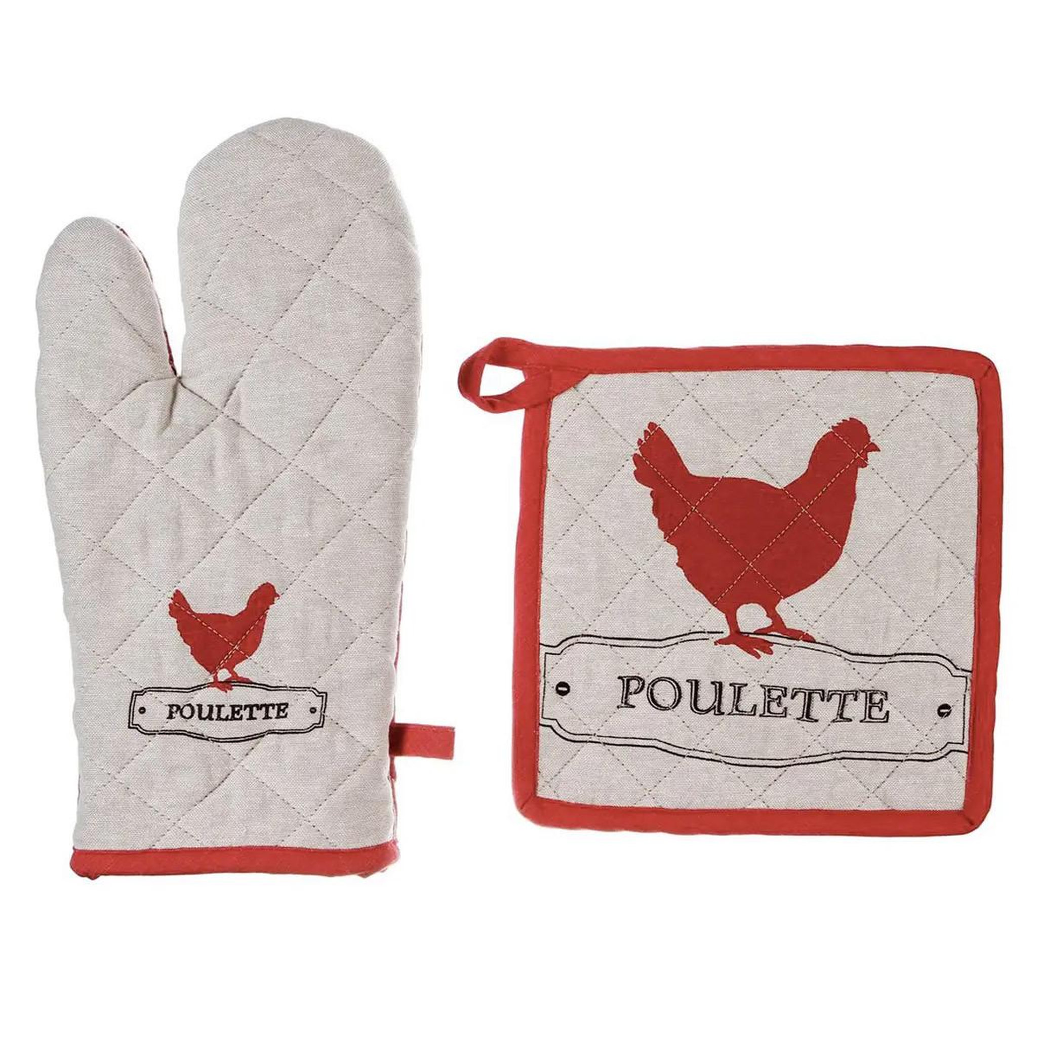 Voir la diapositive 1 : ATMOSPHERA Gant & manique  poulette  33cm multicolore