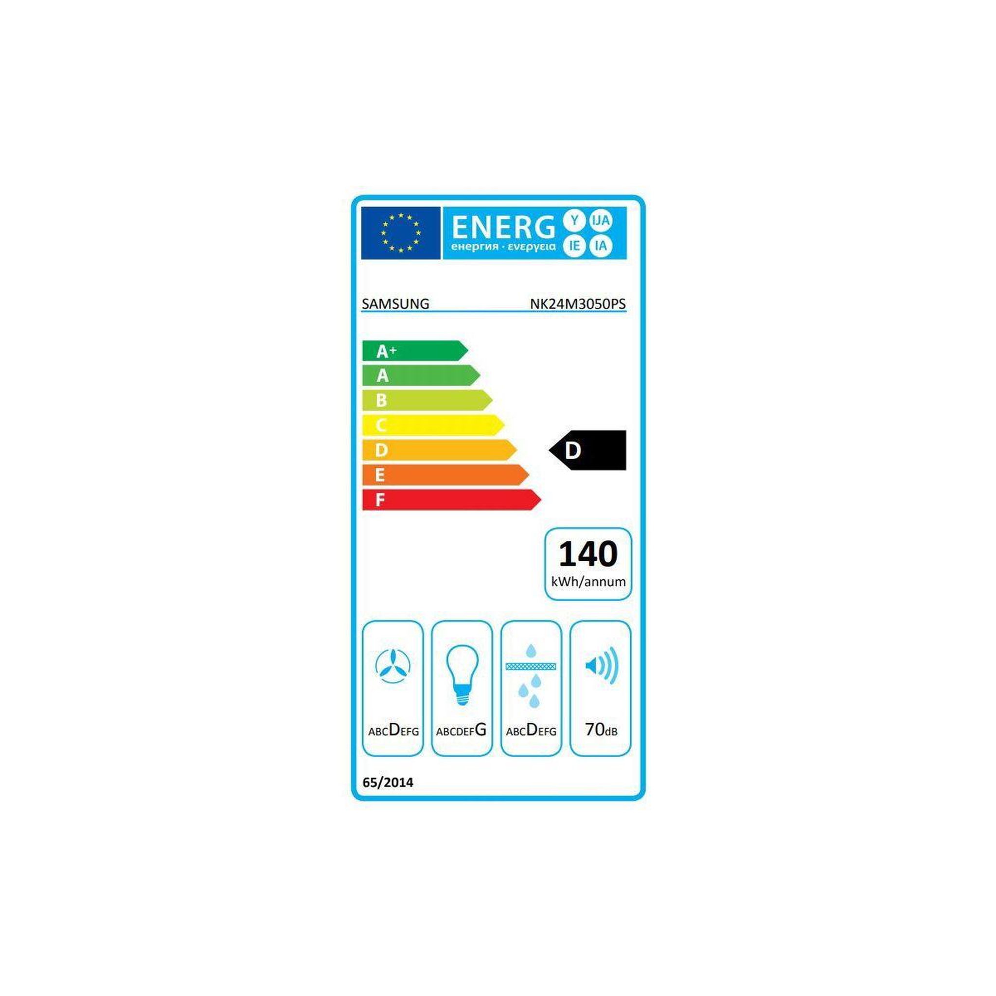 Voir la diapositive 6 : Samsung Hotte décorative murale nk24m3050ps