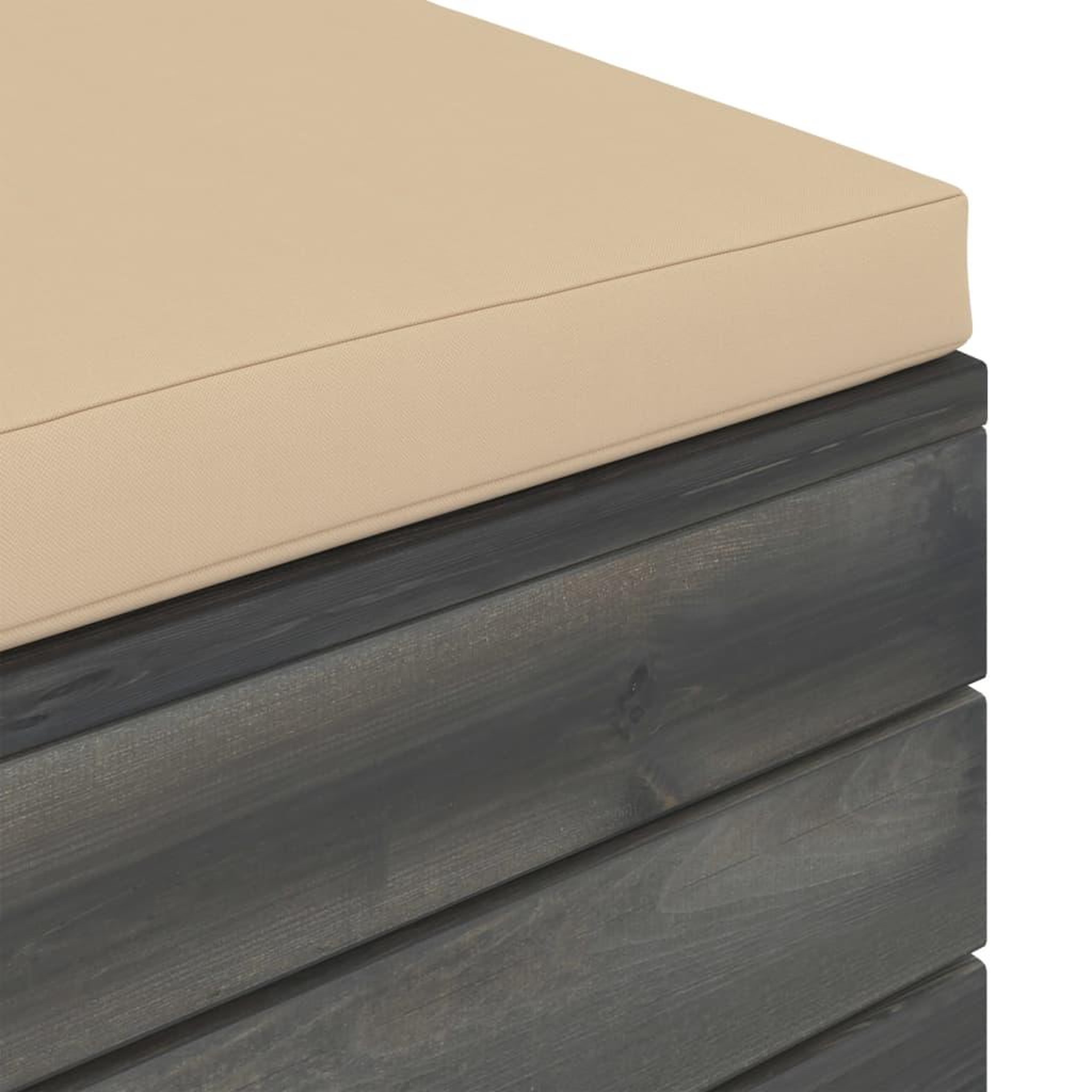 Voir la diapositive 5 : VIDAXL Repose-pied palette de jardin avec coussin Bois de pin