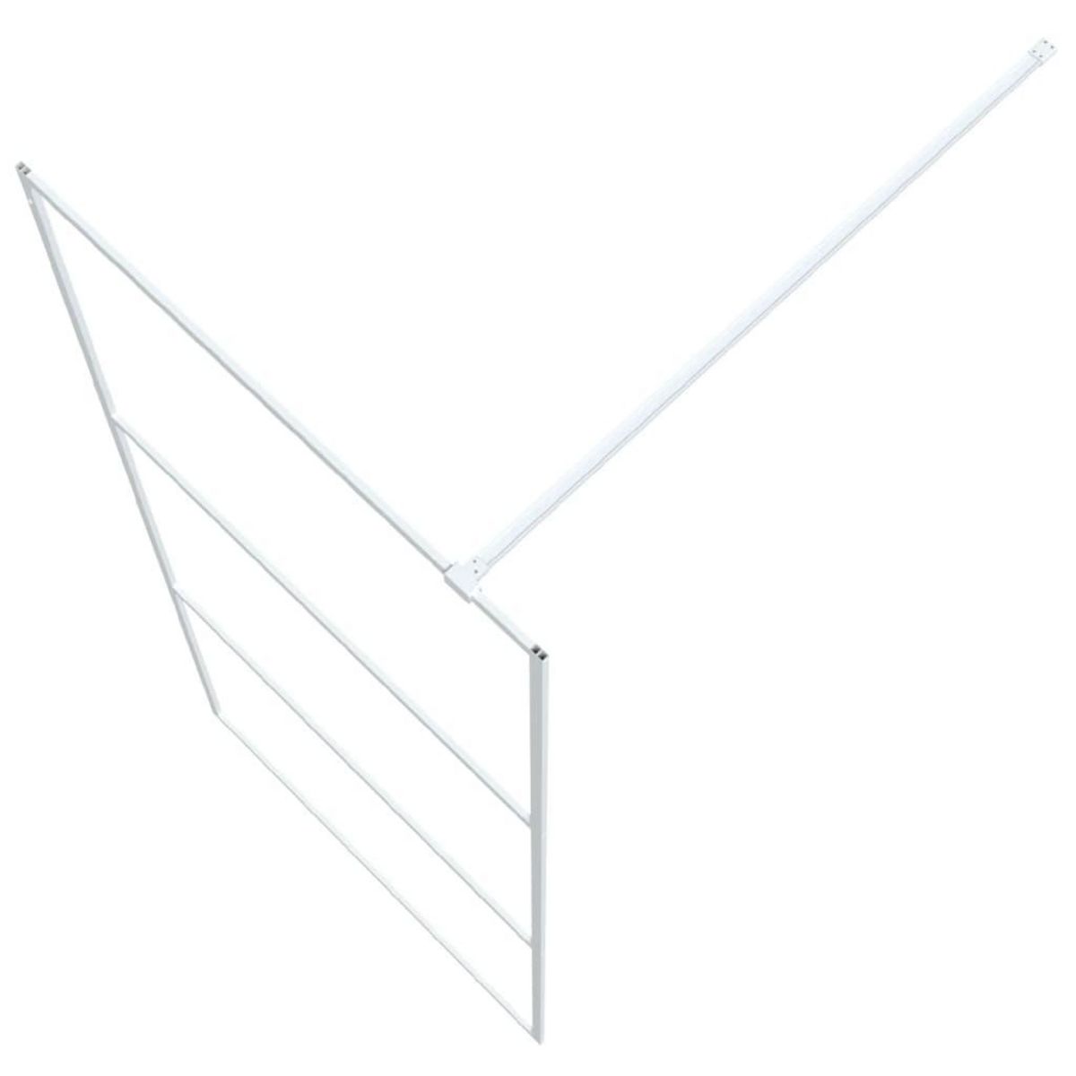 VIDAXL Paroi de douche Blanc 90x195 cm Verre ESG transparent