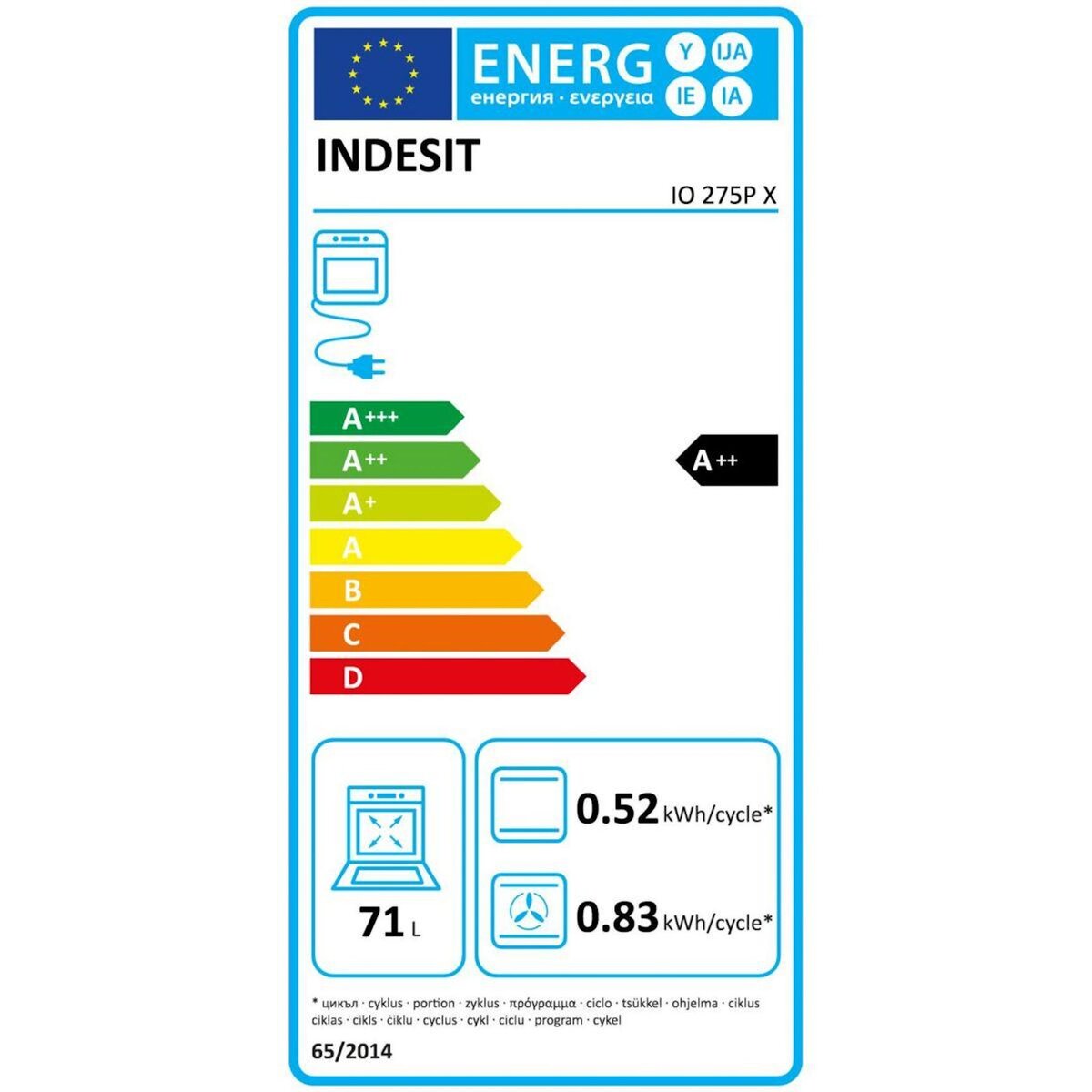 Indesit Four encastrable IO275PX