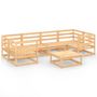 Voir la diapositive 2 : VIDAXL Salon de jardin 7 pcs Bois de pin massif