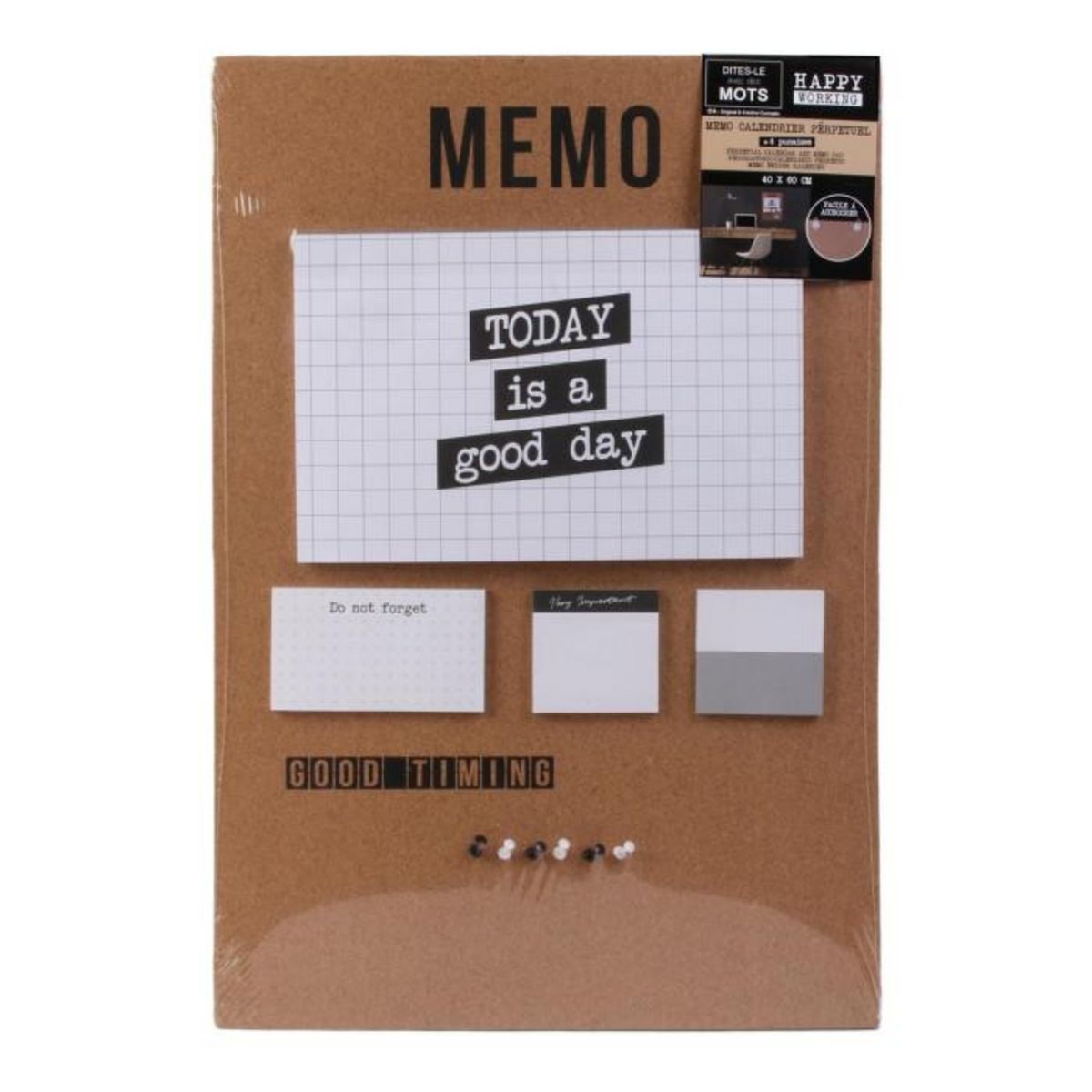 Paris Prix Mémo Calendrier Perpétuel  Working  60cm Naturel