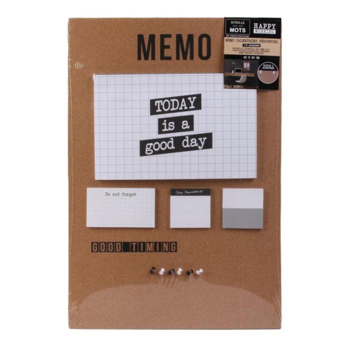 Paris Prix Mémo Calendrier Perpétuel  Working  60cm Naturel